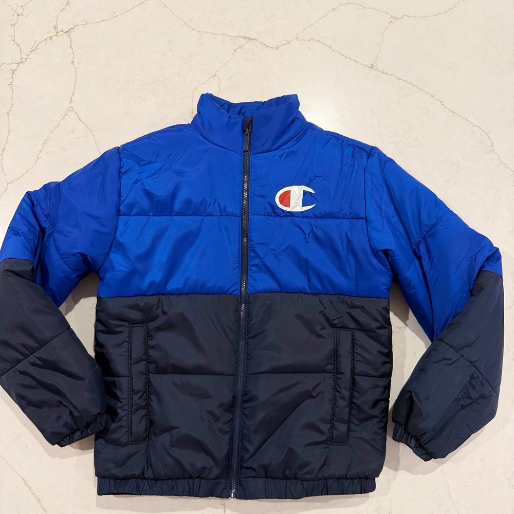 Champion Men’s Two-Tone Blue and Black Puffer Jacket